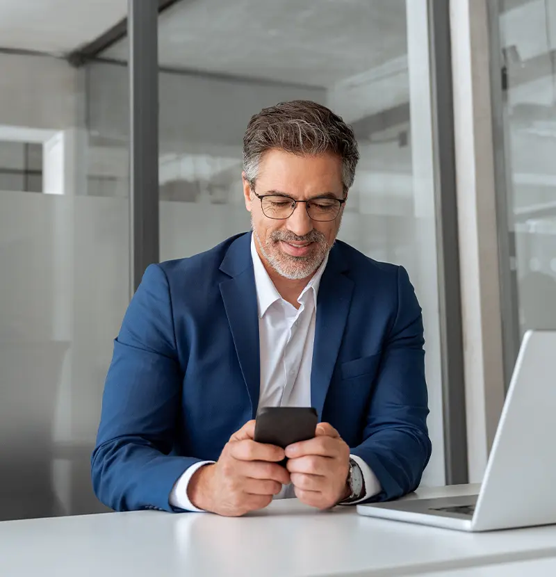 business man using a smartphone