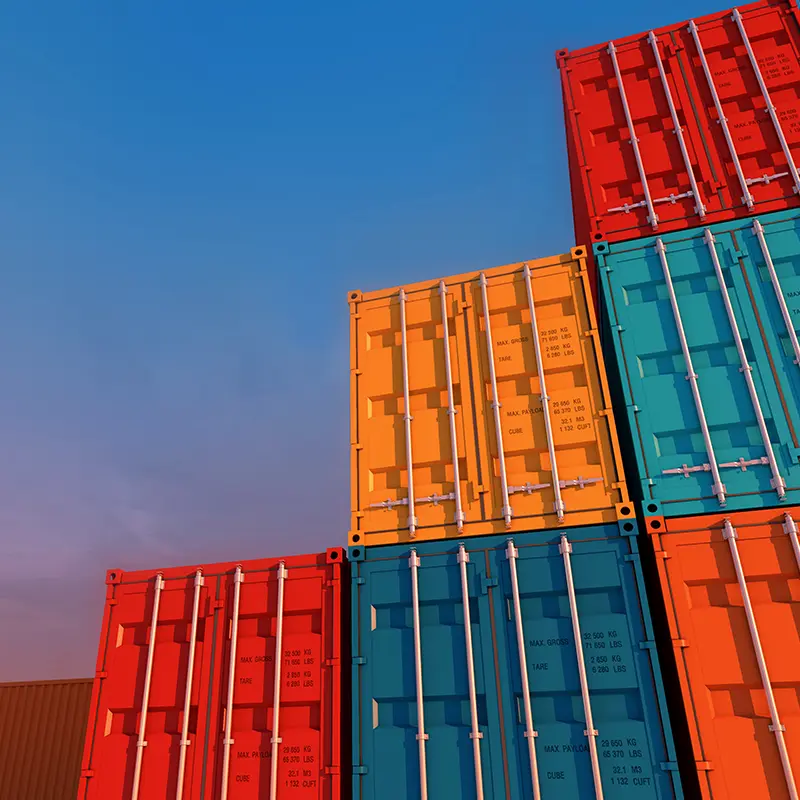 colorful shipping containers