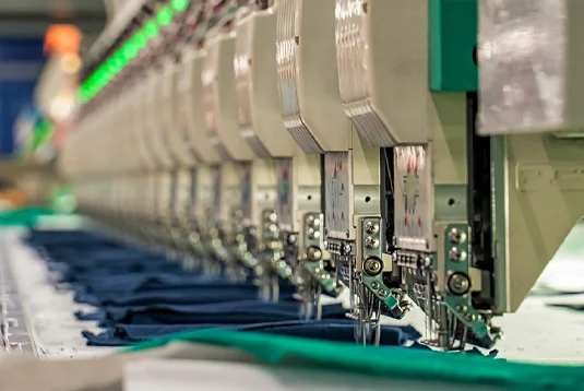 textile factory sewing machines