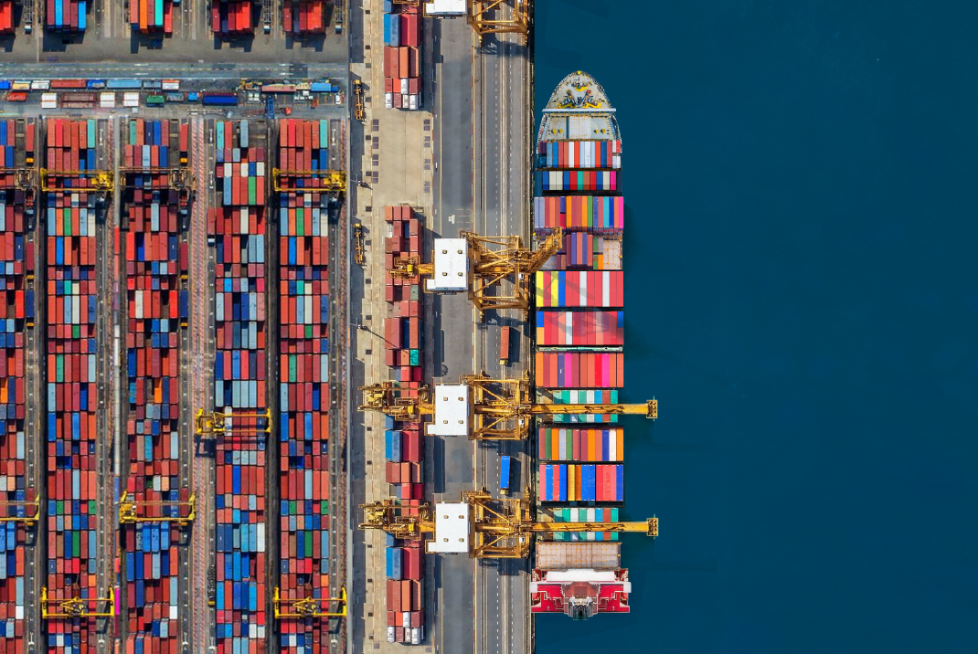 Cargo ship at port